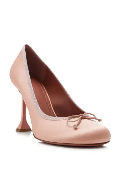 Amina Muaddi Lila Satin Ballet Pumps | Thumbnail 4 Amina Muaddi Lila Satin Ballet Pumps | Thumbnail 4