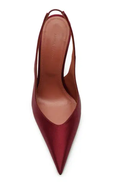 Amina Muaddi Anok Satin Slingback Pumps | Thumbnail 5 Amina Muaddi Anok Satin Slingback Pumps | Thumbnail 5