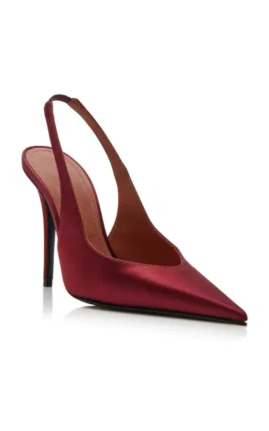 Amina Muaddi Anok Satin Slingback Pumps | Thumbnail 6 Amina Muaddi Anok Satin Slingback Pumps | Thumbnail 6