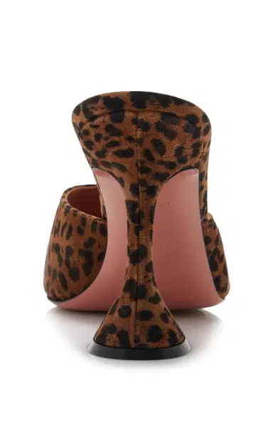 Amina Muaddi Lupita Leopard Suede Mules | Thumbnail 5 Amina Muaddi Lupita Leopard Suede Mules | Thumbnail 5