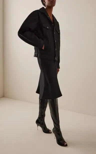 Amina Muaddi Bruna Latex Knee Boots | Thumbnail 2 Amina Muaddi Bruna Latex Knee Boots | Thumbnail 2