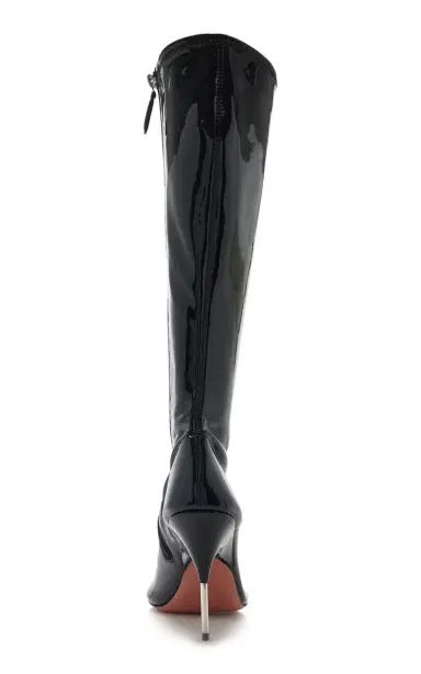 Amina Muaddi Bruna Latex Knee Boots | Thumbnail 5 Amina Muaddi Bruna Latex Knee Boots | Thumbnail 5