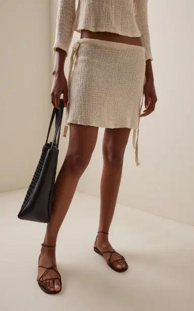 MARE PERPETUA Shine Cotton Mini Skirt | Thumbnail 3 MARE PERPETUA Shine Cotton Mini Skirt | Thumbnail 3