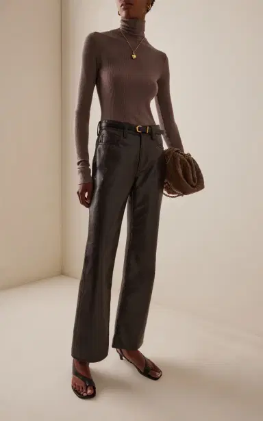 Citizens of Humanity Genova Low-Rise Bootcut Leather Pants | Thumbnail 2 Citizens of Humanity Genova Low-Rise Bootcut Leather Pants | Thumbnail 2