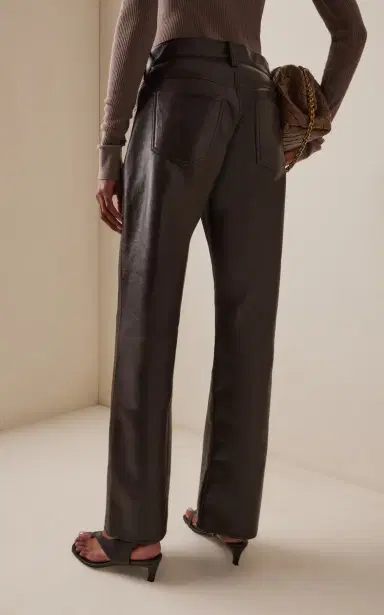 Citizens of Humanity Genova Low-Rise Bootcut Leather Pants | Thumbnail 4 Citizens of Humanity Genova Low-Rise Bootcut Leather Pants | Thumbnail 4