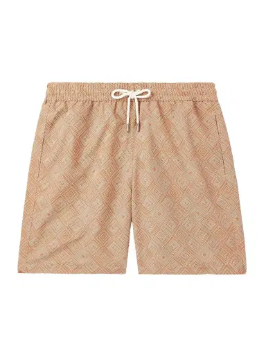 Frescobol Carioca Santos Straight-Leg Mid-Length Printed Recycled Swim Shorts - Men | Thumbnail 1 Frescobol Carioca Santos Straight-Leg Mid-Length Printed Recycled Swim Shorts - Men | Thumbnail 1