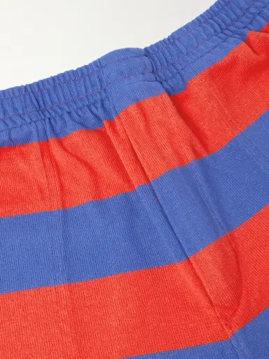 BODE Clubhouse Wide-Leg Logo-Embroidered Striped Cotton-Jersey Shorts - Men | Thumbnail 4 BODE Clubhouse Wide-Leg Logo-Embroidered Striped Cotton-Jersey Shorts - Men | Thumbnail 4