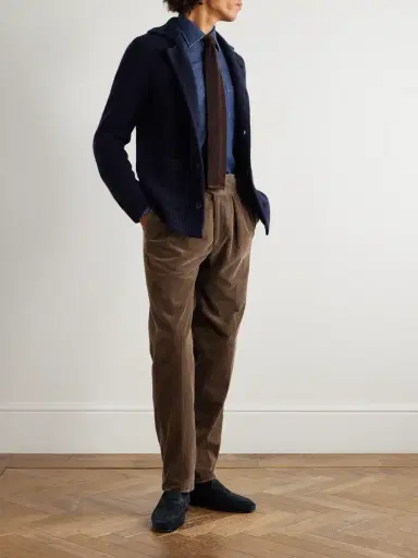 Rubinacci Manny Straight-Leg Pleated Cotton Trousers - Men | Thumbnail 2 Rubinacci Manny Straight-Leg Pleated Cotton Trousers - Men | Thumbnail 2