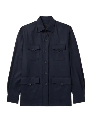 Rubinacci Safari Virgin Wool-Flannel Overshirt - Men | Thumbnail 1 Rubinacci Safari Virgin Wool-Flannel Overshirt - Men | Thumbnail 1