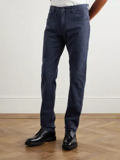 Purdey Slim-Fit Straight-Leg Cotton-Blend Twill Trousers - Men | Thumbnail 3 Purdey Slim-Fit Straight-Leg Cotton-Blend Twill Trousers - Men | Thumbnail 3
