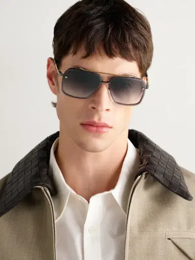 DITA Mach-Six Aviator-Style Gold-Tone and Rhodium Sunglasses - Men | Thumbnail 2 DITA Mach-Six Aviator-Style Gold-Tone and Rhodium Sunglasses - Men | Thumbnail 2