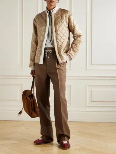 Maison Margiela Reversible Quilted Shell And Ribbed Cotton Jacket | Thumbnail 2 Maison Margiela Reversible Quilted Shell And Ribbed Cotton Jacket | Thumbnail 2