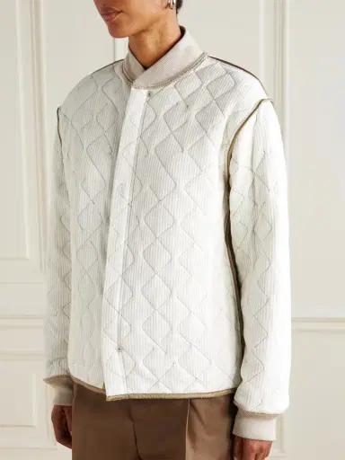 Maison Margiela Reversible Quilted Shell And Ribbed Cotton Jacket | Thumbnail 6 Maison Margiela Reversible Quilted Shell And Ribbed Cotton Jacket | Thumbnail 6