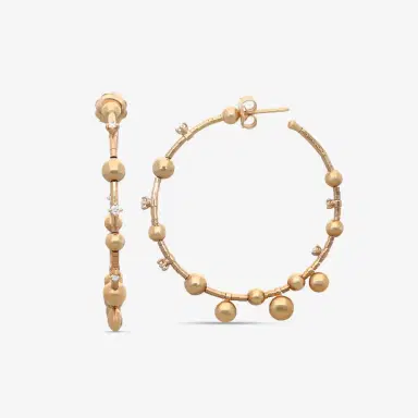 MATTIA CIELO Mattia Cielo Rugiada Gocce 18K Rose Gold & Titanium Diamond Hoop Earrings by The Solist | Thumbnail 3 MATTIA CIELO Mattia Cielo Rugiada Gocce 18K Rose Gold & Titanium Diamond Hoop Earrings by The Solist | Thumbnail 3