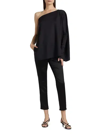 Rosetta Getty Women's One-Shoulder Caftan Top | Thumbnail 2 Rosetta Getty Women's One-Shoulder Caftan Top | Thumbnail 2