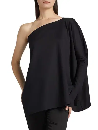 Rosetta Getty Women's One-Shoulder Caftan Top | Thumbnail 3 Rosetta Getty Women's One-Shoulder Caftan Top | Thumbnail 3