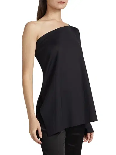 Rosetta Getty Women's One-Shoulder Caftan Top | Thumbnail 4 Rosetta Getty Women's One-Shoulder Caftan Top | Thumbnail 4