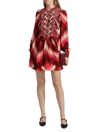 Farm Rio Women's Amanda Stripes Tapestry Abstract-Print Minidress - Red | Thumbnail 2 Farm Rio Women's Amanda Stripes Tapestry Abstract-Print Minidress - Red | Thumbnail 2