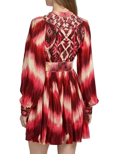 Farm Rio Women's Amanda Stripes Tapestry Abstract-Print Minidress - Red | Thumbnail 5 Farm Rio Women's Amanda Stripes Tapestry Abstract-Print Minidress - Red | Thumbnail 5
