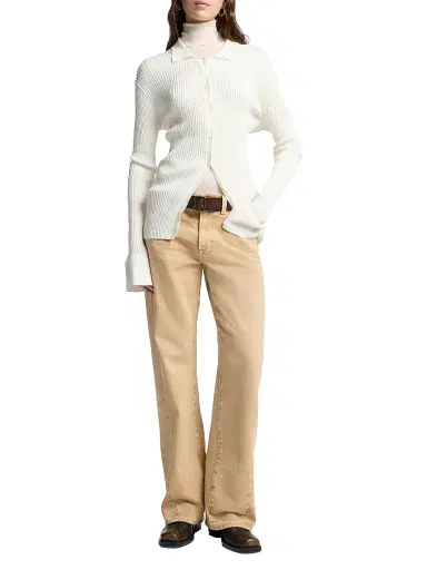 7 For All Mankind Women's Twisted Tess Cotton Trousers - Sandune - Size 31 | Thumbnail 2 7 For All Mankind Women's Twisted Tess Cotton Trousers - Sandune - Size 31 | Thumbnail 2