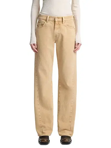 7 For All Mankind Women's Twisted Tess Cotton Trousers - Sandune - Size 31 | Thumbnail 3 7 For All Mankind Women's Twisted Tess Cotton Trousers - Sandune - Size 31 | Thumbnail 3
