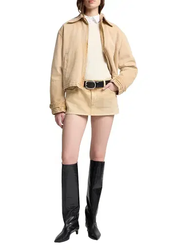 7 For All Mankind Women's Workwear Cotton Jacket - Sandune | Thumbnail 2 7 For All Mankind Women's Workwear Cotton Jacket - Sandune | Thumbnail 2