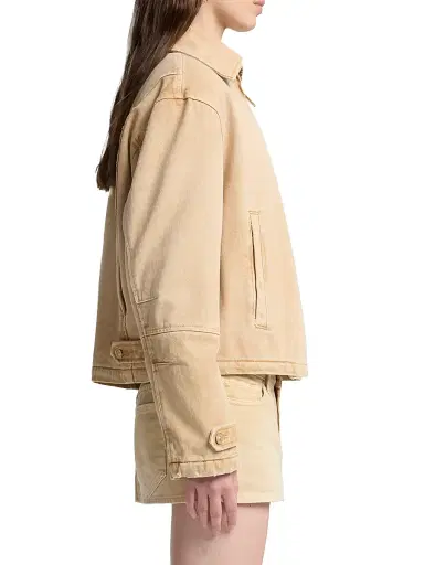 7 For All Mankind Women's Workwear Cotton Jacket - Sandune | Thumbnail 4 7 For All Mankind Women's Workwear Cotton Jacket - Sandune | Thumbnail 4