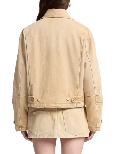 7 For All Mankind Women's Workwear Cotton Jacket - Sandune | Thumbnail 5 7 For All Mankind Women's Workwear Cotton Jacket - Sandune | Thumbnail 5