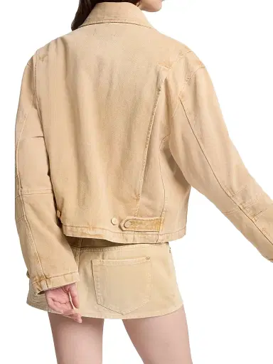 7 For All Mankind Women's Workwear Cotton Jacket - Sandune | Thumbnail 6 7 For All Mankind Women's Workwear Cotton Jacket - Sandune | Thumbnail 6