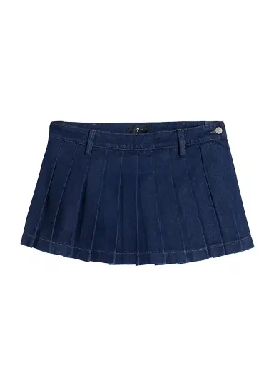7 For All Mankind Women's Denim Pleated Miniskirt - Franklin - Size 31 | Thumbnail 1 7 For All Mankind Women's Denim Pleated Miniskirt - Franklin - Size 31 | Thumbnail 1