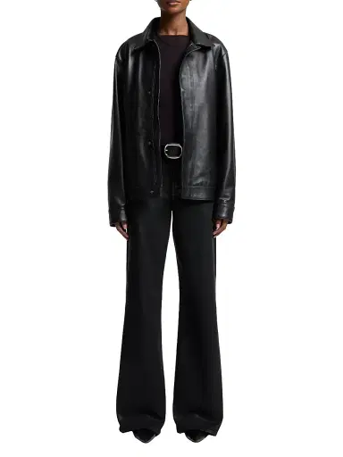 7 For All Mankind Women's Lotta Wide-Leg Jeans - Coated Black - Size 31 | Thumbnail 2 7 For All Mankind Women's Lotta Wide-Leg Jeans - Coated Black - Size 31 | Thumbnail 2