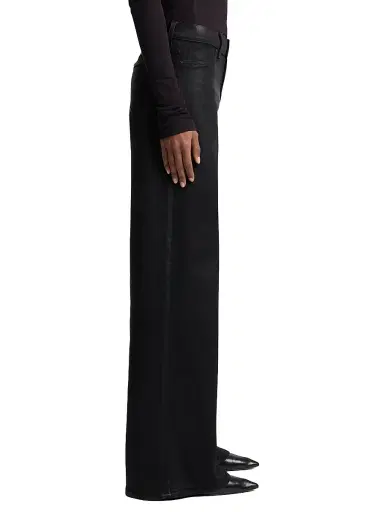 7 For All Mankind Women's Lotta Wide-Leg Jeans - Coated Black - Size 31 | Thumbnail 4 7 For All Mankind Women's Lotta Wide-Leg Jeans - Coated Black - Size 31 | Thumbnail 4