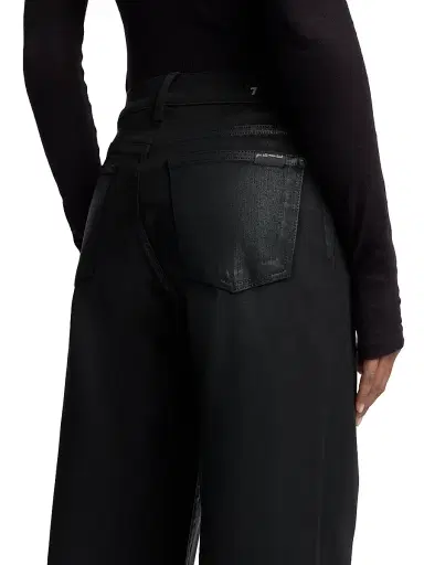 7 For All Mankind Women's Lotta Wide-Leg Jeans - Coated Black - Size 31 | Thumbnail 6 7 For All Mankind Women's Lotta Wide-Leg Jeans - Coated Black - Size 31 | Thumbnail 6