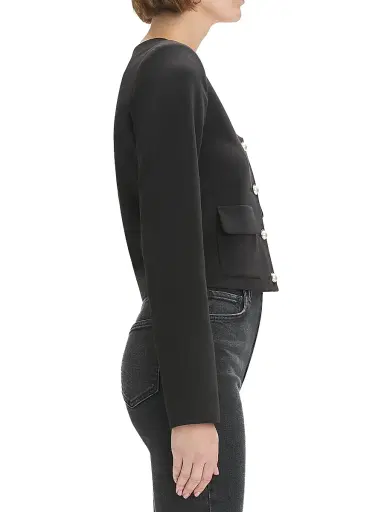 Favorite Daughter Women's The Laura Square-Neck Crop Jacket - Black - Size XS | Thumbnail 5 Favorite Daughter Women's The Laura Square-Neck Crop Jacket - Black - Size XS | Thumbnail 5