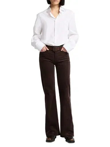 7 For All Mankind Women's Twisted Dojo Tailorless Flared Corduroy Pants - Corduroy Coffee - Size 27 | Thumbnail 2 7 For All Mankind Women's Twisted Dojo Tailorless Flared Corduroy Pants - Corduroy Coffee - Size 27 | Thumbnail 2