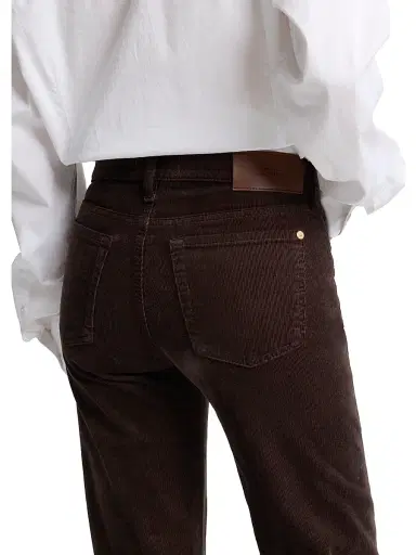 7 For All Mankind Women's Twisted Dojo Tailorless Flared Corduroy Pants - Corduroy Coffee - Size 27 | Thumbnail 6 7 For All Mankind Women's Twisted Dojo Tailorless Flared Corduroy Pants - Corduroy Coffee - Size 27 | Thumbnail 6
