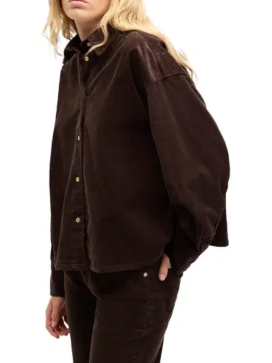 7 For All Mankind Women's Nina Cropped Corduroy Shacket - Corduroy Coffee - Size XL | Thumbnail 4 7 For All Mankind Women's Nina Cropped Corduroy Shacket - Corduroy Coffee - Size XL | Thumbnail 4