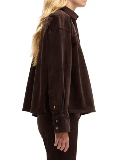 7 For All Mankind Women's Nina Cropped Corduroy Shacket - Corduroy Coffee - Size XL | Thumbnail 5 7 For All Mankind Women's Nina Cropped Corduroy Shacket - Corduroy Coffee - Size XL | Thumbnail 5