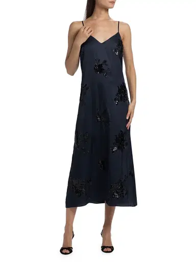 Ramy Brook Women's Shannon Sequin Midi-Dress - Navy | Thumbnail 3 Ramy Brook Women's Shannon Sequin Midi-Dress - Navy | Thumbnail 3