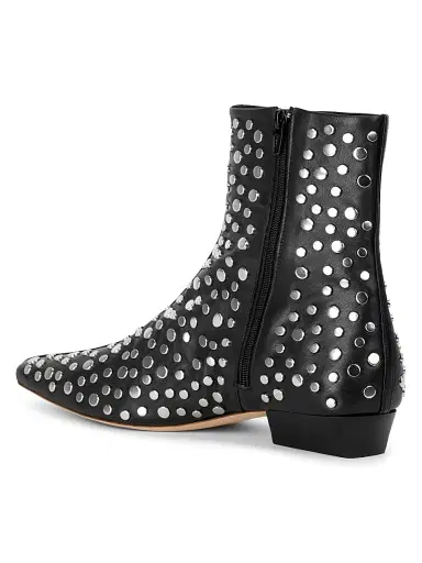 Staud Women's Wally 25MM Rivets Leather Ankle Boots - Rivets | Thumbnail 3 Staud Women's Wally 25MM Rivets Leather Ankle Boots - Rivets | Thumbnail 3