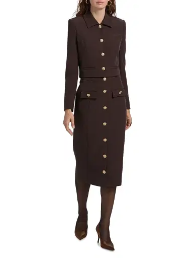 Generation Love Women's Randall Crepe Midi-Skirt - Brown | Thumbnail 2 Generation Love Women's Randall Crepe Midi-Skirt - Brown | Thumbnail 2