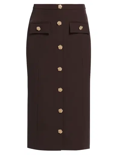 Generation Love Women's Randall Crepe Midi-Skirt - Brown | Thumbnail 1 Generation Love Women's Randall Crepe Midi-Skirt - Brown | Thumbnail 1