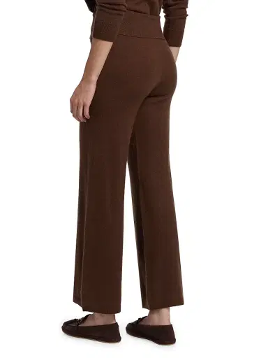 Stellae Dux Women's Cashmere Foldover Knit Pants - Soft Chocolate - Size XS | Thumbnail 5 Stellae Dux Women's Cashmere Foldover Knit Pants - Soft Chocolate - Size XS | Thumbnail 5