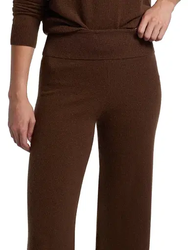 Stellae Dux Women's Cashmere Foldover Knit Pants - Soft Chocolate - Size XS | Thumbnail 6 Stellae Dux Women's Cashmere Foldover Knit Pants - Soft Chocolate - Size XS | Thumbnail 6