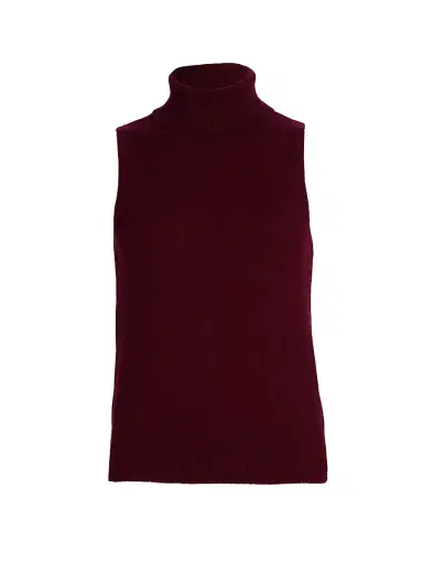 Stellae Dux Women's Cashmere Sleeveless Turtleneck Top | Thumbnail 1 Stellae Dux Women's Cashmere Sleeveless Turtleneck Top | Thumbnail 1