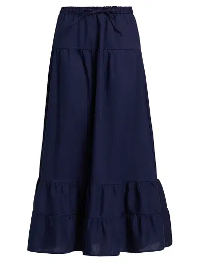 Peixoto Women's Rily Tiered Maxi Skirt - Navy | Thumbnail 7 Peixoto Women's Rily Tiered Maxi Skirt - Navy | Thumbnail 7