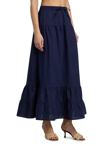 Peixoto Women's Rily Tiered Maxi Skirt - Navy | Thumbnail 10 Peixoto Women's Rily Tiered Maxi Skirt - Navy | Thumbnail 10