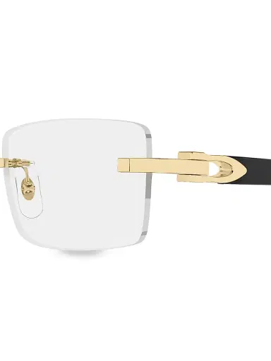 Cartier Men's C Decor 56MM 24K-Gold-Plated Rectangular Optical Eyeglasses - Gold Black | Thumbnail 5 Cartier Men's C Decor 56MM 24K-Gold-Plated Rectangular Optical Eyeglasses - Gold Black | Thumbnail 5