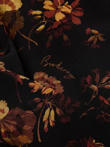 Burberry Women's Lina Floral Silk Tie-Neck Blouse - Crimson Red | Thumbnail 7 Burberry Women's Lina Floral Silk Tie-Neck Blouse - Crimson Red | Thumbnail 7