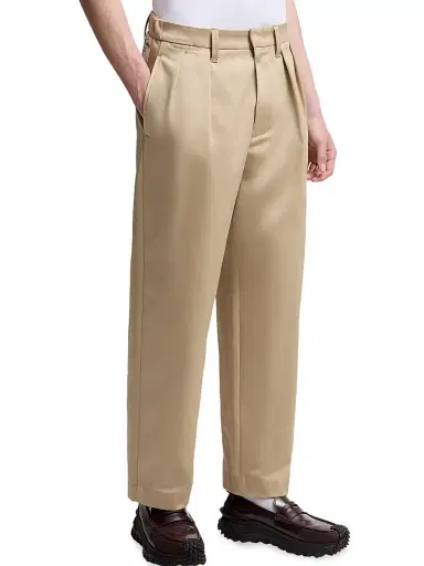 Moncler Men's Pants in Cotton Gabardine - Beige | Thumbnail 2 Moncler Men's Pants in Cotton Gabardine - Beige | Thumbnail 2